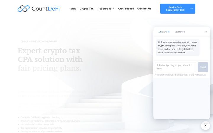 Screenshot of countdefi.com