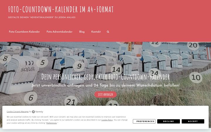 Screenshot of countdown-kalender.com