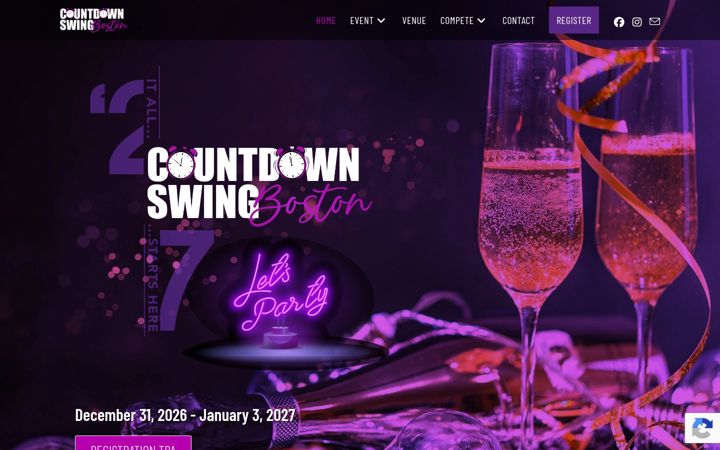 Screenshot of countdownswingboston.com