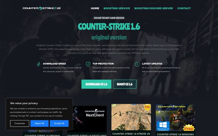 Screenshot of counter-strike-16.com