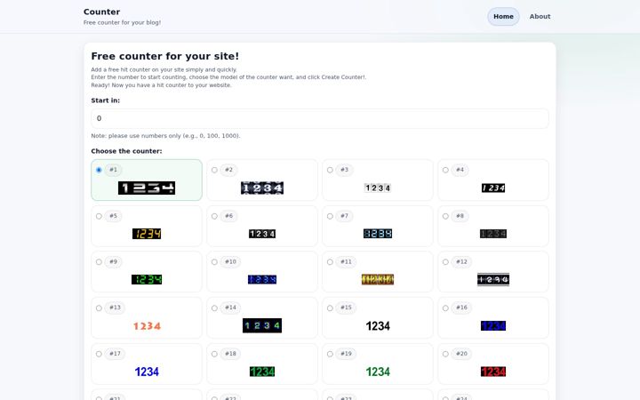Screenshot of counter12.com