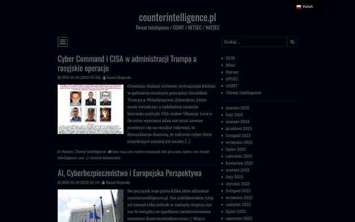 Screenshot of counterintelligence.pl