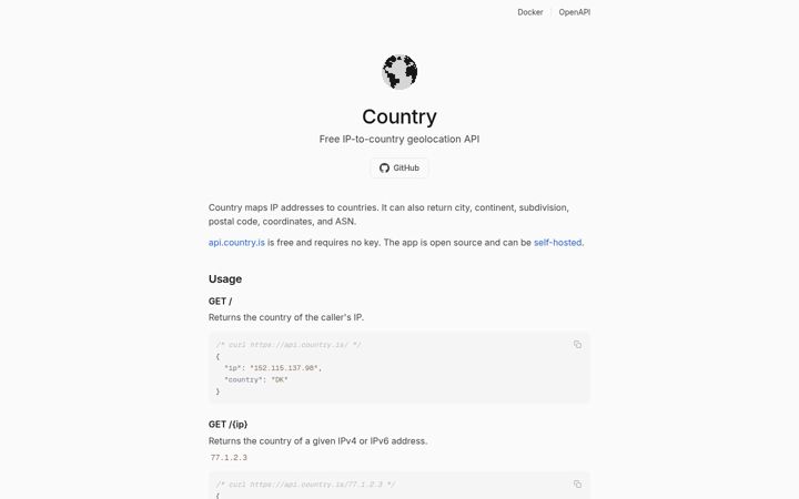 Skærmbillede af country.is