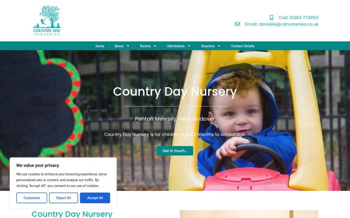Screenshot ta' countrydaynurseries.co.uk