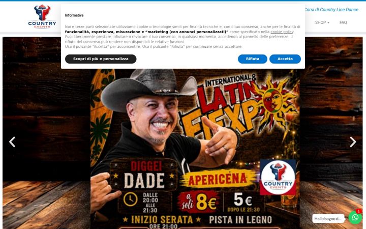 Screenshot of countryeventsmilano.com
