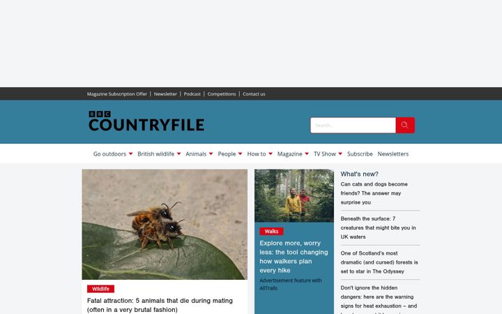 Screenshot of countryfile.com