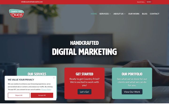 Screenshot of countryfriedcreative.com