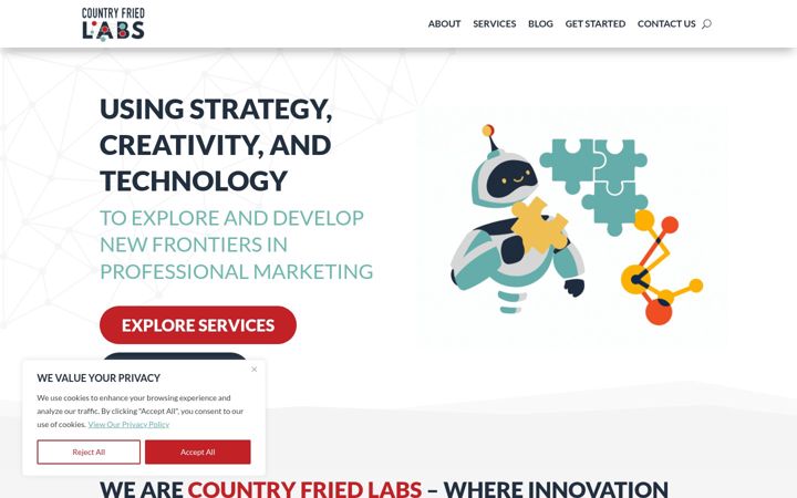Screenshot of countryfriedlabs.com