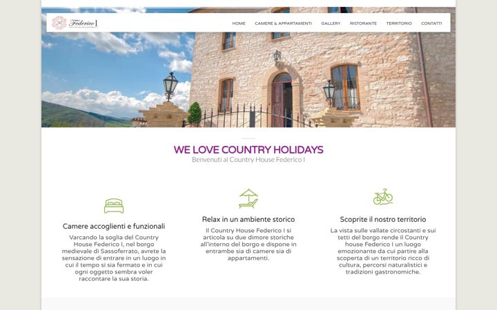 Screenshot of countryhousefederico.it