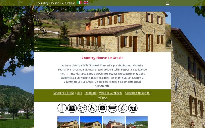 Screenshot of countryhouselegrazie.it