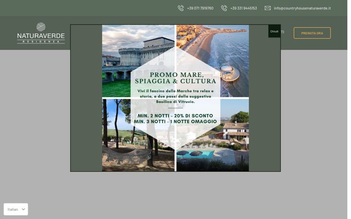Screenshot of countryhousenaturaverde.it