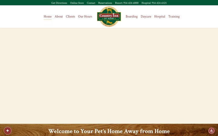 Screenshot of countryinnpetresort.com
