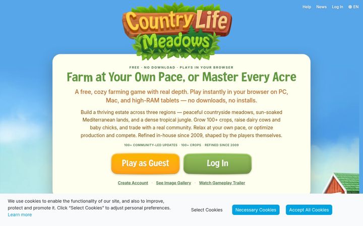 Screenshot of countrylifemeadows.com
