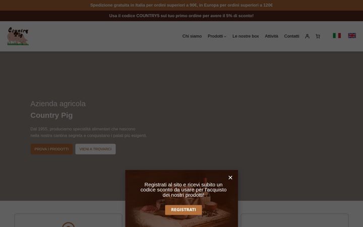 Screenshot of countrypigshop.it