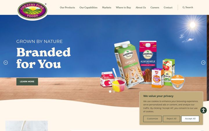 Screenshot of countrypure.com