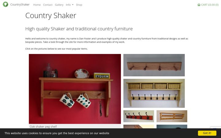 Ekrano kopija countryshaker.co.uk