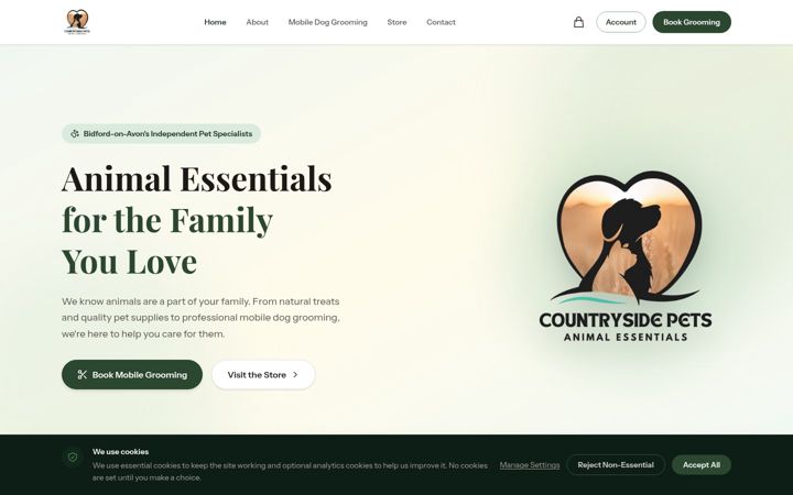 Screenshot von countrysidepets.co.uk