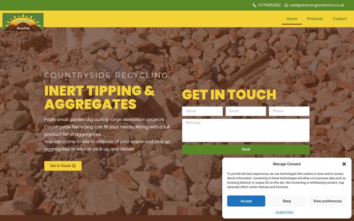 Screenshot von countrysiderecycling.co.uk