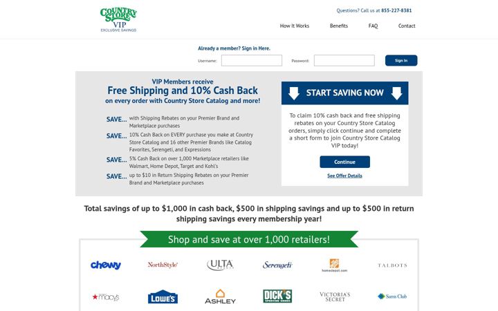 Screenshot of countrystorecatalogvip.com