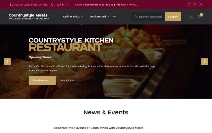 Screenshot of countrystylemeats.co.uk
