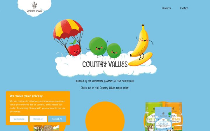Screenshot of countryvalues.co.uk
