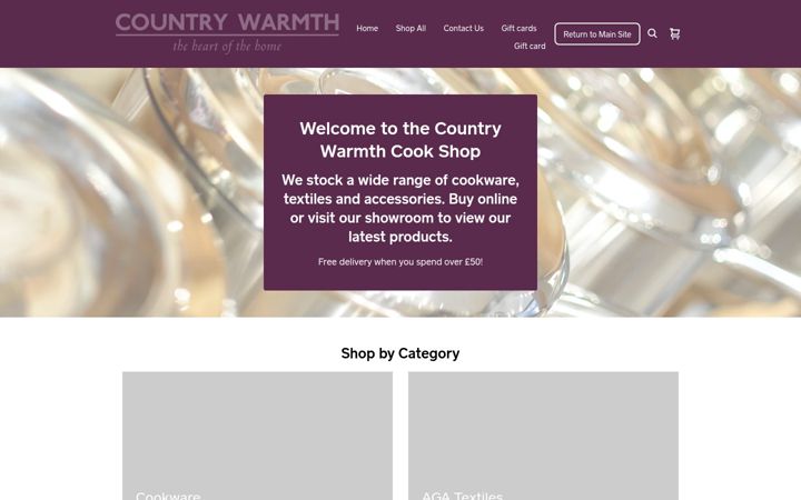 Screenshot von countrywarmthshop.co.uk