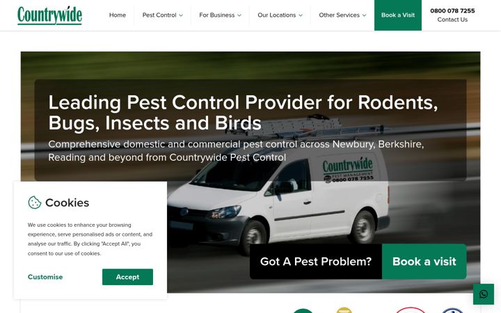 Screenshot of countrywide-pestcontrol.co.uk