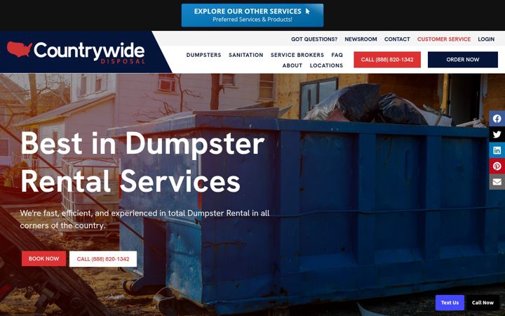 Screenshot of countrywidedisposal.com