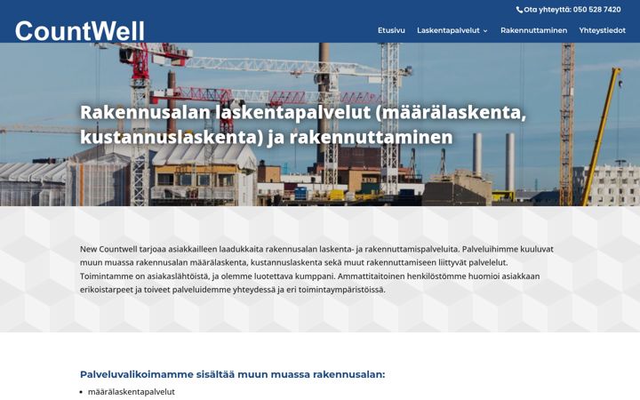 Screenshot of countwell.fi