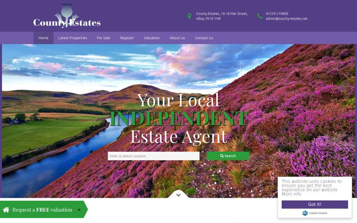 Screenshot of county-estates.net