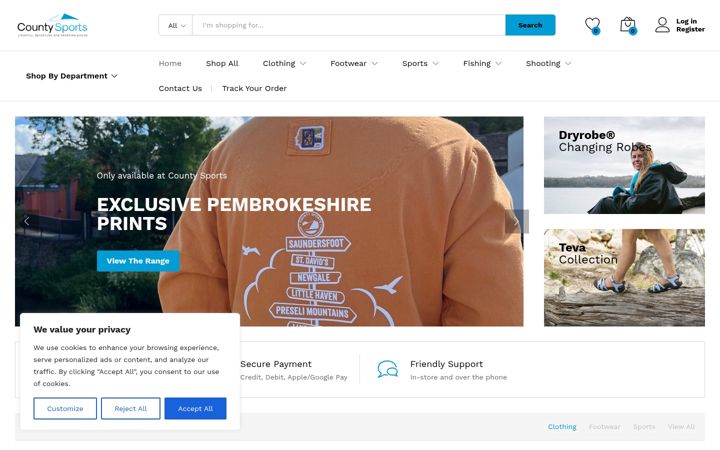 Screenshot of county-sports.co.uk