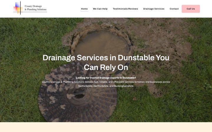 Screenshot ta' countydrainage.co.uk