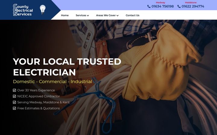 Screenshot of countyelectricalservices.co.uk