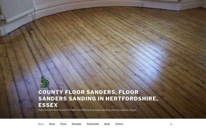 Screenshot ta' countyfloorsanders.co.uk