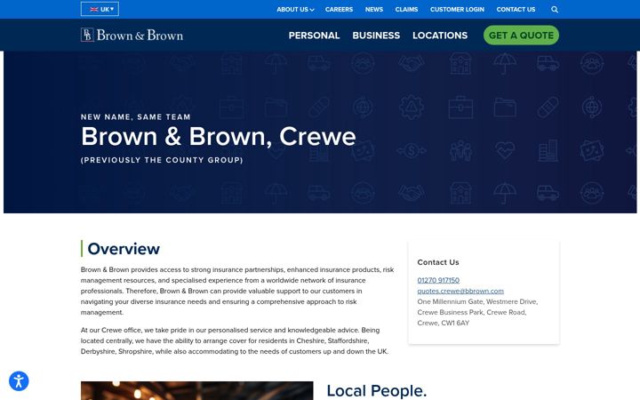 Screenshot of countyins.com