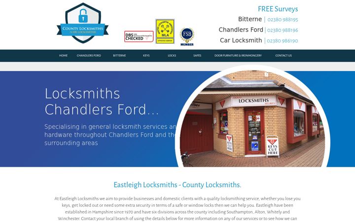 Screenshot of countylocksmithseastleigh.co.uk