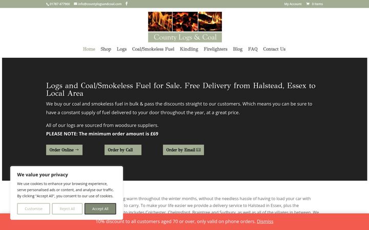 Screenshot of countylogsandcoal.com