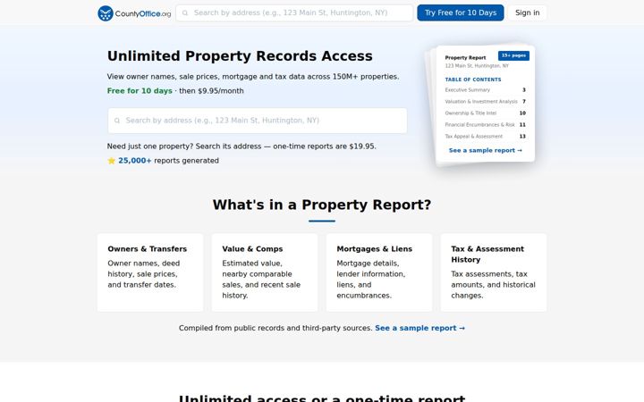 Screenshot of countyoffice.org