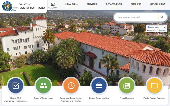 Screenshot of countyofsb.org