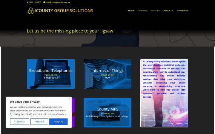 Screenshot of countysolutions.co.uk
