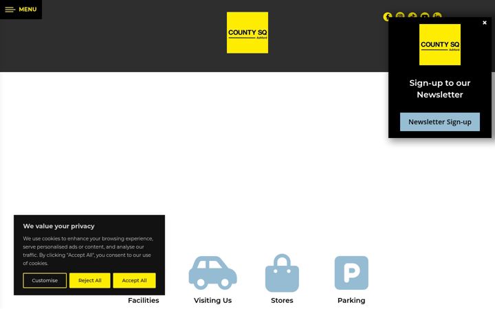 Screenshot of countysquareshoppingcentre.com