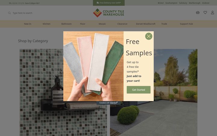 Screenshot von countytilewarehouse.co.uk