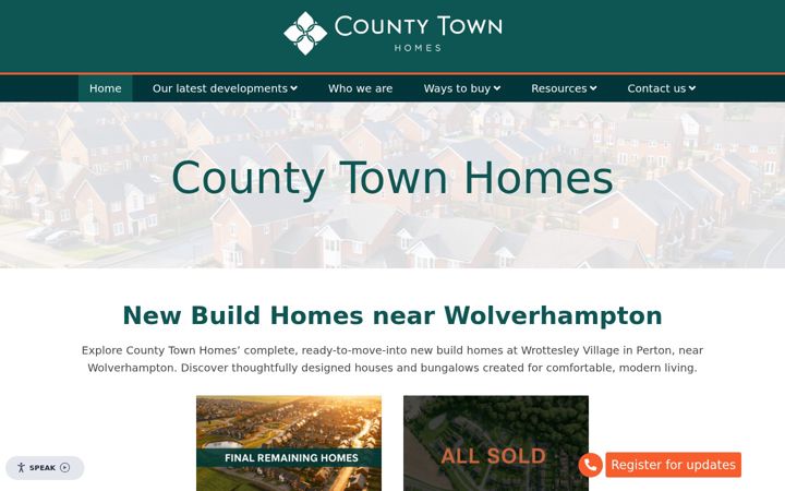 Screenshot von countytownhomes.co.uk