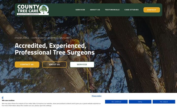 Screenshot of countytreecare.ie