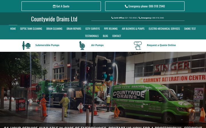 Screenshot of countywidedrains.ie