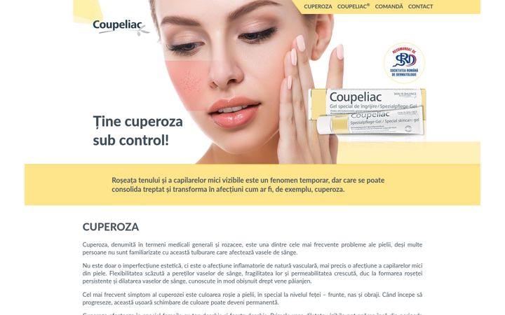 Screenshot of coupeliac.ro