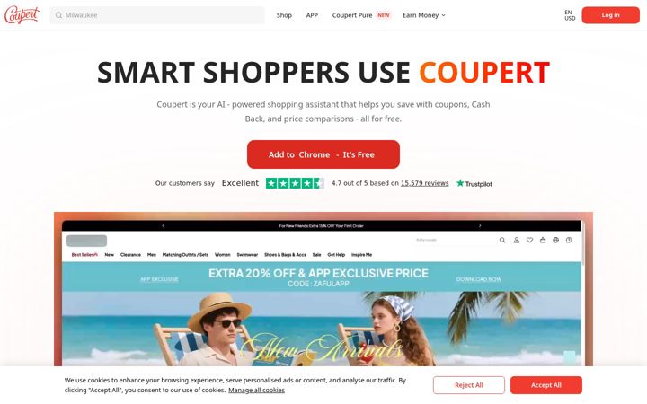 Screenshot ta' coupert.com