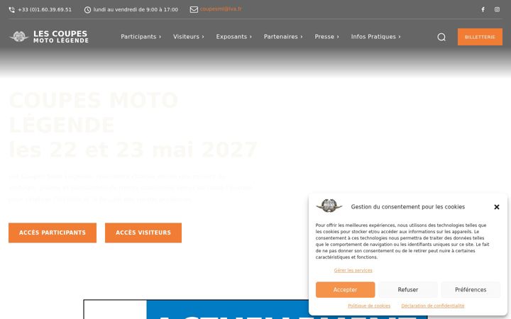 Captură de ecran a coupes-moto-legende.fr