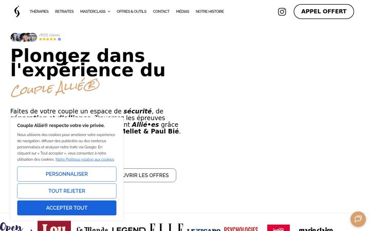 Screenshot of coupleallie.com