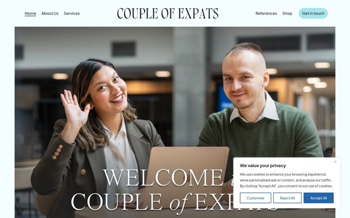 Screenshot of coupleofexpats.com